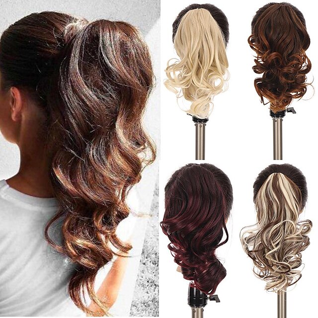  ladies grab clip ponytail curly ponytail small curly ponytail high temperature ponytail realistic daily use wig accessories