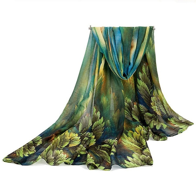  Women's Scarves Shawl Daily Holiday Flowers Voile Bohemia 1 PC