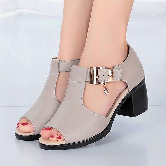 Women's Sandals Block Heel Sandals Ankle Strap Sandals Outdoor Office