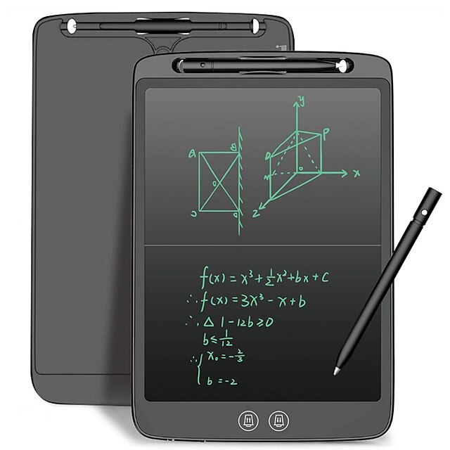  Tableta de escritura LCD de 12 pulgadas con la última función de escritura y eliminación de pantalla dividida de alta tecnología, tableta de dibujo, bloc de dibujo reutilizable, regalos de cumpleaños
