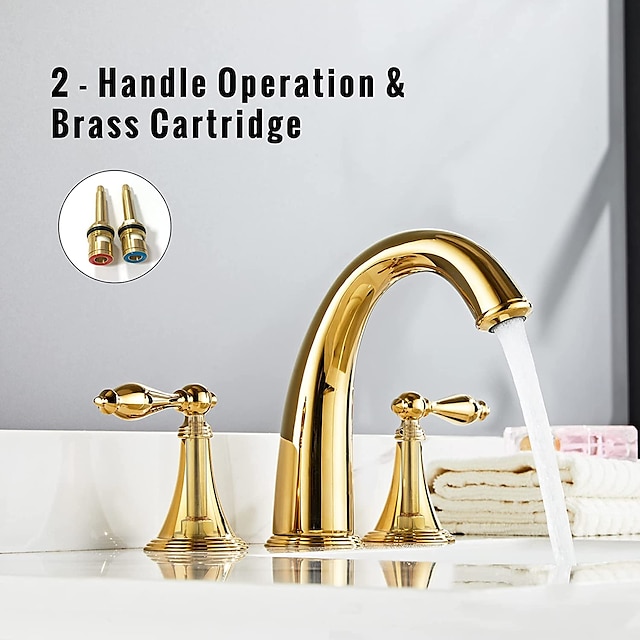 Brass Bathroom Sink Faucet Widespread Two Handles Three Holes Bathroom   Zprnzv1660298292865 