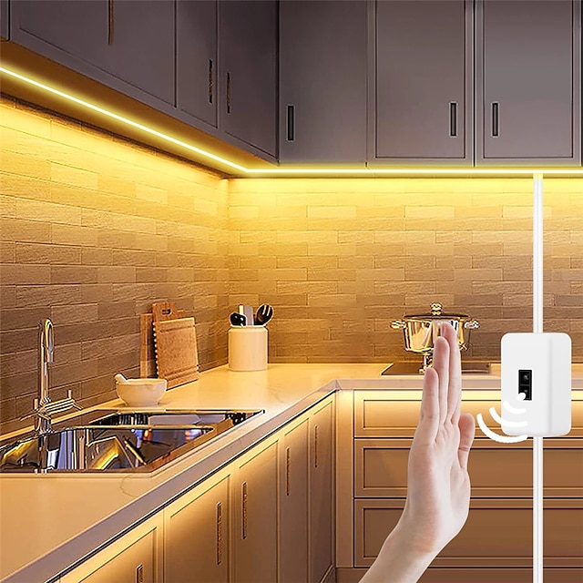  senzor lampă inteligentă scanare manuală cu led lumină de noapte 5v usb bandă led bandă impermeabilă dormitor acasă bucătărie dulap decor