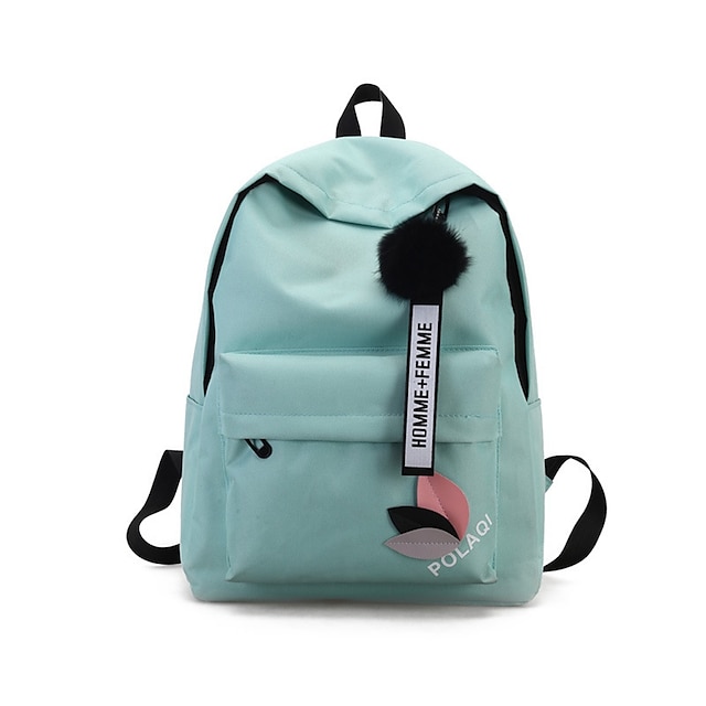  skolerygsæk bogtaske ensfarvet til studerende drenge piger vandafvisende slid-afvisende åndbar lærred skoletaske rygsæk rygsæk 15,52 tommer, tilbage til skolen gave