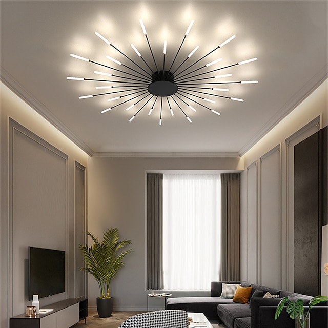  30-אור 128 cm עיצוב יחיד נורות תקרה מתכת LED סגנון נורדי 110-240 V