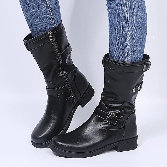 Women's Boots Combat Boots Plus Size Party Outdoor Daily Solid Colored ...