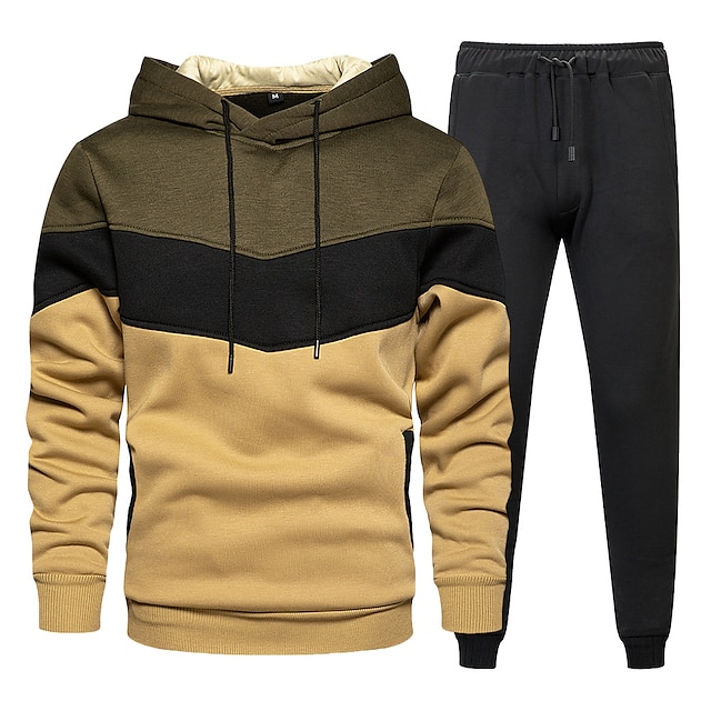  Hombre Tracksuit Sudadera 2 Piezas Calle Primavera Manga Larga Mantiene abrigado Transpirable Dispersor de humedad Aptitud física Corriendo Entrenamiento activo Ropa de deporte Ropa de Deporte Azul