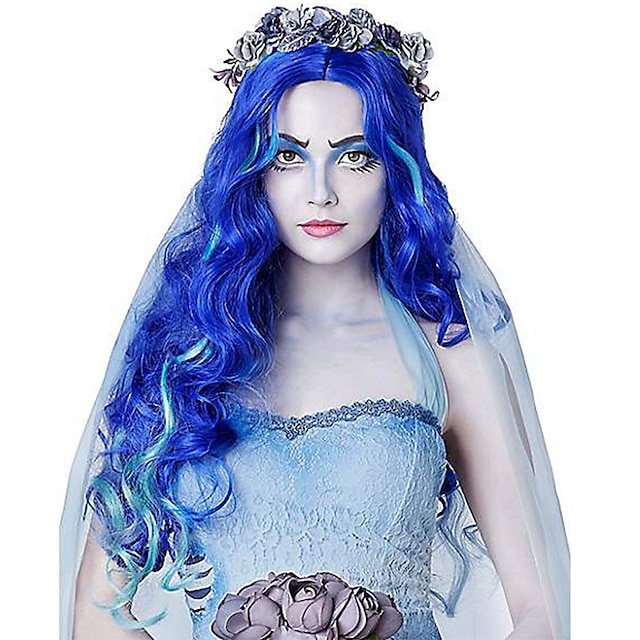  Blue Emily Wig - Corpse Bride  Cosplay Party Wigs