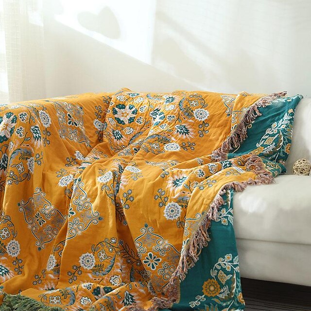 Sofa Cover Sofa Blanket Cotton Tassel Couch Cover Couch Protector Sofa ...