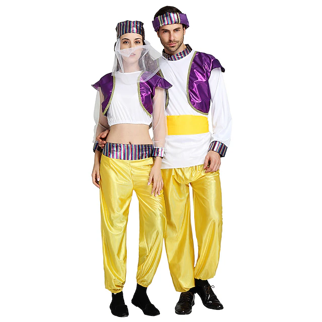 lightinthebox.com | Cosplay Aladdin Princess Jasmine Outfits Couples' Costumes Unisex Movie Cosplay Cosplay Costume Party Purple Costume Halloween Carnival Masquerade Polyester