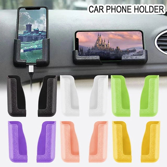 Upgraded Multifunctional Mobile Phone Bracket Self Adhesive Dashboard Mount Car Phone Holder Adjustable Width Car Sticky Navigation Mobile Phone Bracket for All Mobile Phones 15