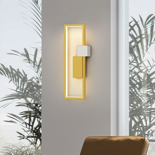  modern led akryl vägglampa 15w 28w tricolor dimning / varmt ljus kan väljas för sovrum korridor trappa badrum inomhusbelysning lampor heminredning