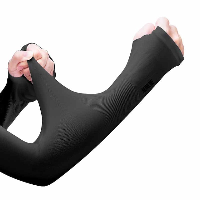  1 пара Велосипедные рукава Armwarmers Защитные рукава для защиты от ультрафиолетовых лучей Устойчивость к УФ Быстровысыхающий Легкость Велоспорт Белый Черный Серый Эластан для Муж. Жен. Взрослые