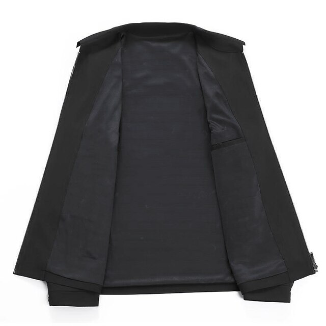 Men's Lightweight Jacket Jacket Daily Wear Casual Daily Front Zipper