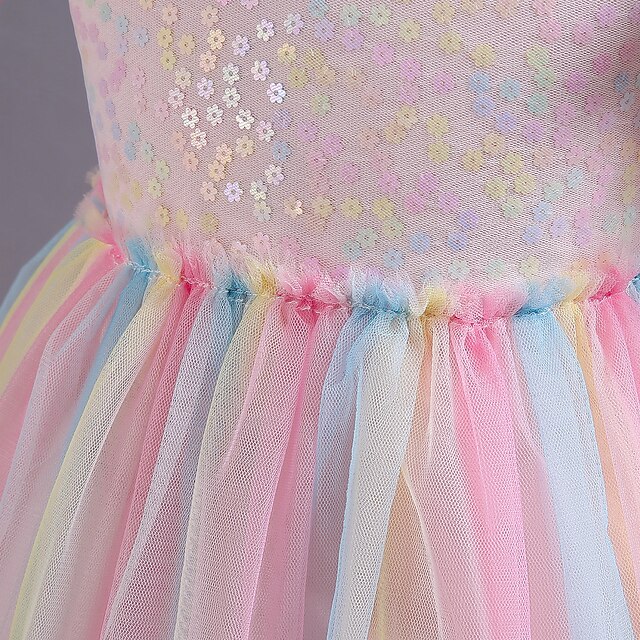 ABEHIK Mädchen Paillettenkleid - Prinzessin Ballkleid Mit Tüllrock