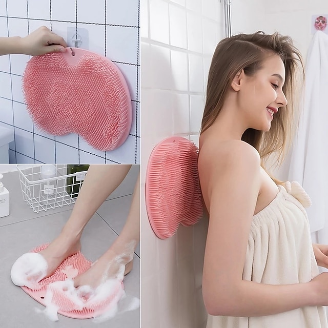 tappetino da bagno antiscivolo rimuovi la pelle morta le persone pigre