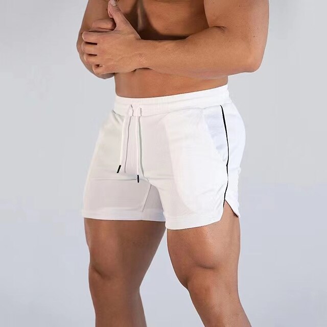 thumbnail image 2 of Waghaw Men's 3 Inch Mesh Running Shorts - Bodybuilding Gym Shorts With Pockets & Split Sides 2 of 14