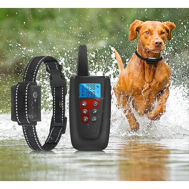  No Shock Dog Training Collar 3300ft Range Beep Vibrating Pet Trainer IPX7 Waterproof Rechargeable Pet Training Collar No Prongs Sound and Vibration Collar