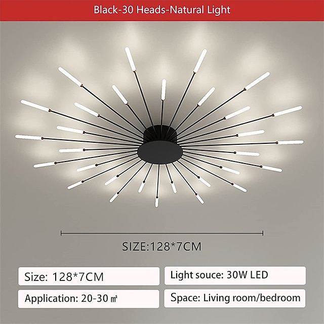 Modern Ceiling Light, Easy to Install, Flush Mount Ceiling Lamp Acrylic Lampshade Chandelier