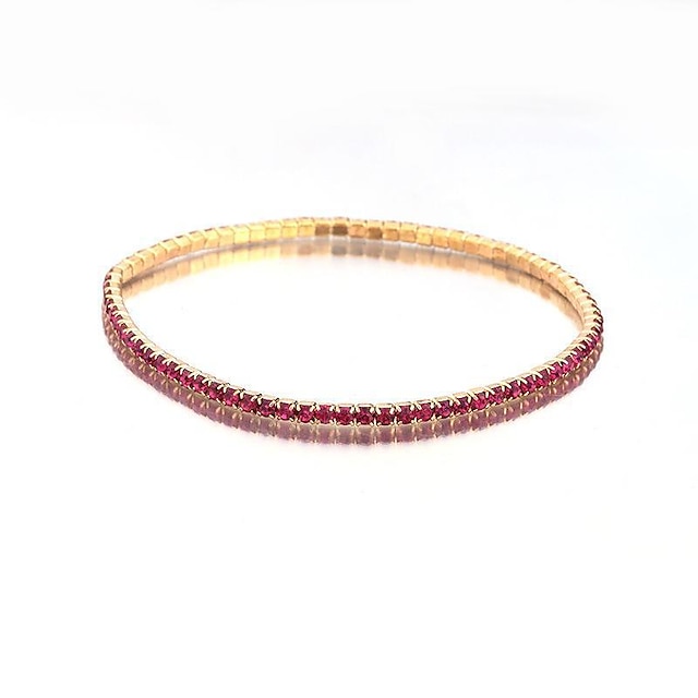  Pulseira elástica de cristal, conjunto de garras, strass, diamante completo, linha única, pulseira masculina feminina, várias tendências, combinando