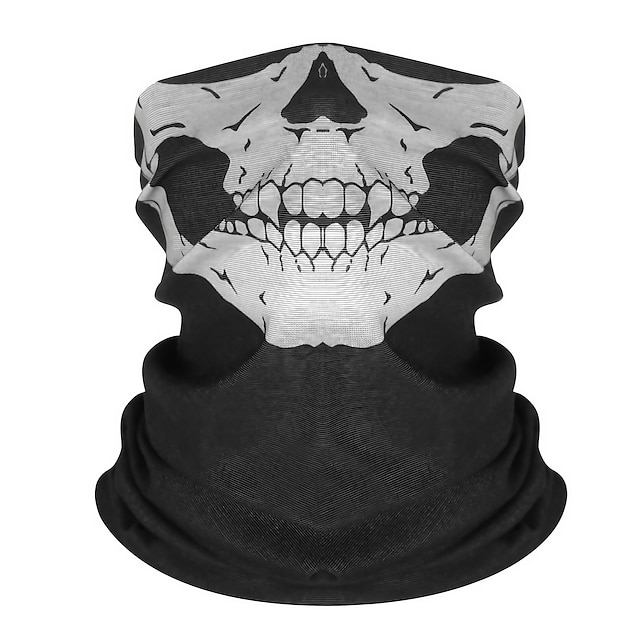 Máscara de equitação de lenço de cabeça mágico multifuncional de halloween para se aquecer ao redor do seio adereços de halloween crânio variedade toalha de rosto