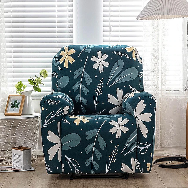 Stretch Recliner Chair Covers Slipcover – Solid Polyester, Fits Armchair Sofa Lazy Boy