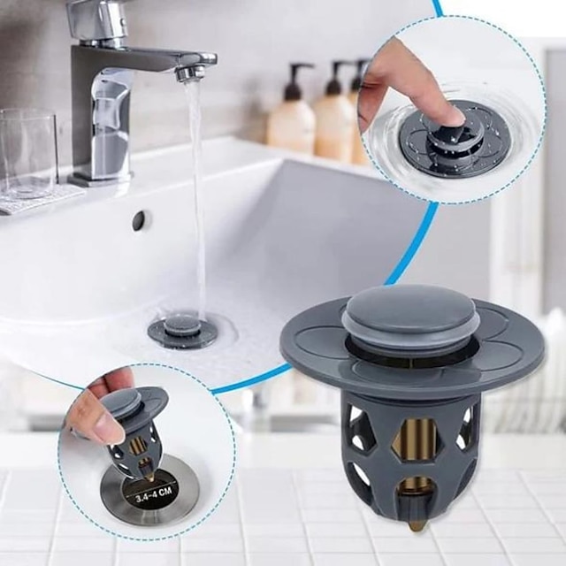  salle de bains&Bouchon d'évier de cuisine et remplacement de panier de crépine de vidange d'évier, bouton central en métal de corps en laiton