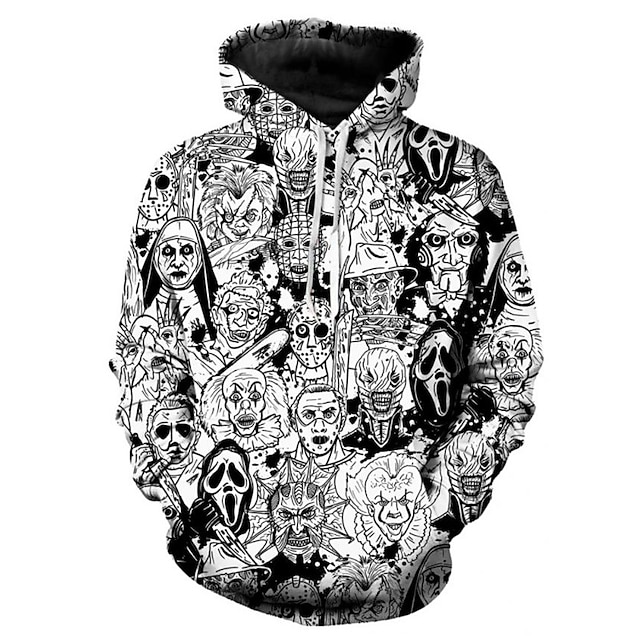 Halloween Skeleton / Skull Ghost Death Hoodie Cartoon Manga Anime 3D ...