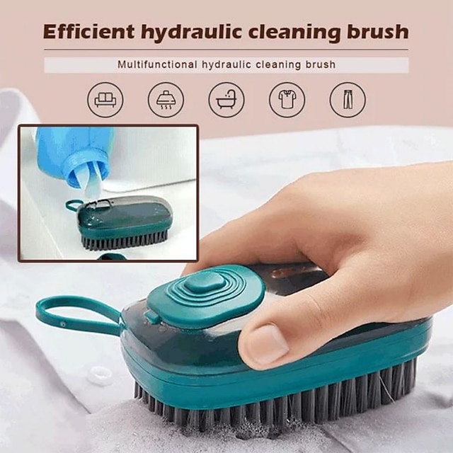  Adição automática de líquido 3 em 1 escova de cabelo macio escova de limpeza de lavanderia escova de sapato multifuncional para uso doméstico escova de lavar louça