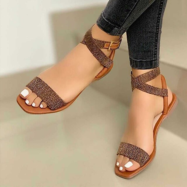 Women's Sandals Flat Sandals Barefoot Sandals Office Daily Summer Flat Heel Open Toe Casual
