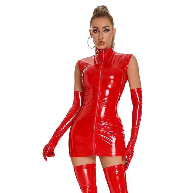 Dance Costumes Exotic Dancewear Sexy Dress Metal Chain Pure Color