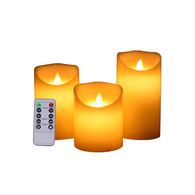 LED Candles Flameless Flickering Pillar Candles with Remote and Timer