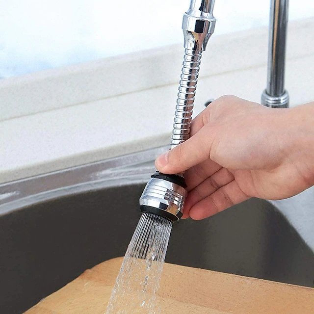 Faucet Bubbler 360 Degree Kitchen Faucet Aerator Water Saving High Pressure Nozzle Tap Adapter Adjustable Water Filter Diffuser 7