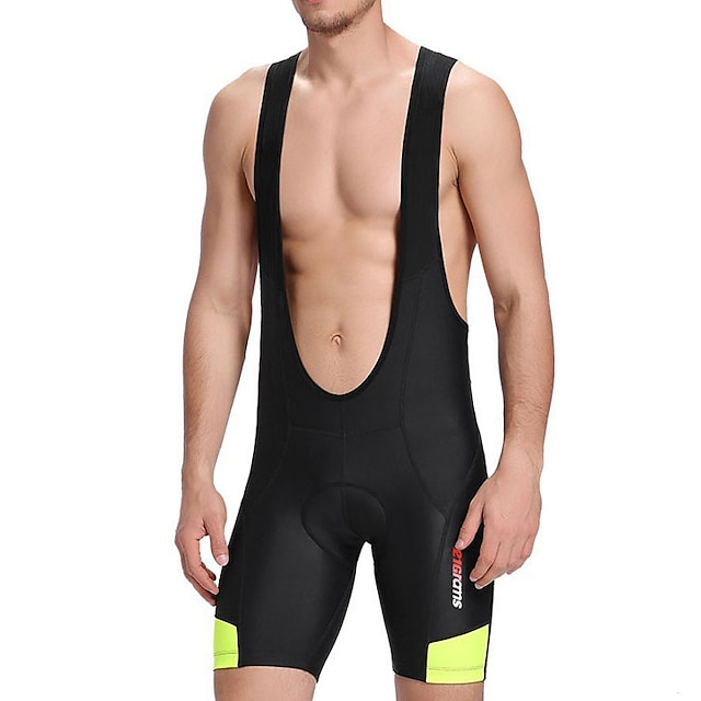  21Grams Herr Bib-shorts Cykel Shorts Haklappshorts Formpassad Bergscykling Vägcykling sporter Geometrisk 3D Tablett Andningsfunktion Snabb tork Icke-statiskt Svart Elastan Kläder Cykelkläder