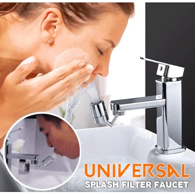 Faucet Extender Aerator 720° Swivel, Universal Splash Kitchen Tap Filter Bathroom Basin Faucet Spray Head Washroom, Water Saving Nozzle Sprayer Attachment 15