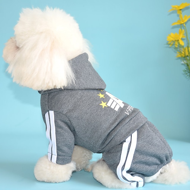  Autumn And Winter Pet Four-legged Sweater Hooded Terry Sports Small Dog Dog Clothes Teddy Casual Four-legged Clothing