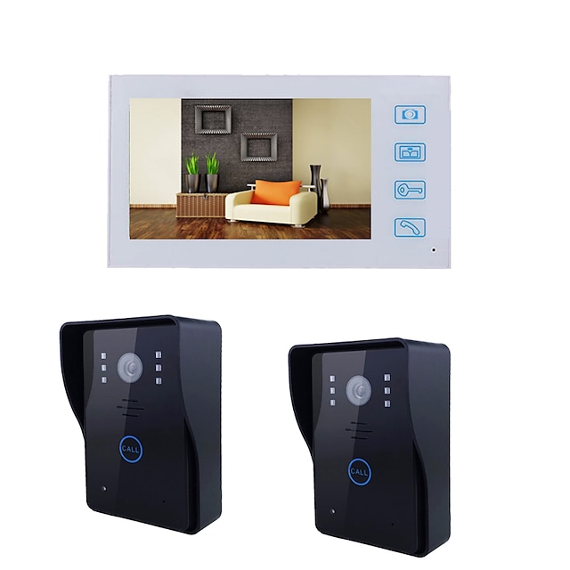  Wireless 2.4GHz 7 inch Hands-free 800*480 with Record video doorphone
