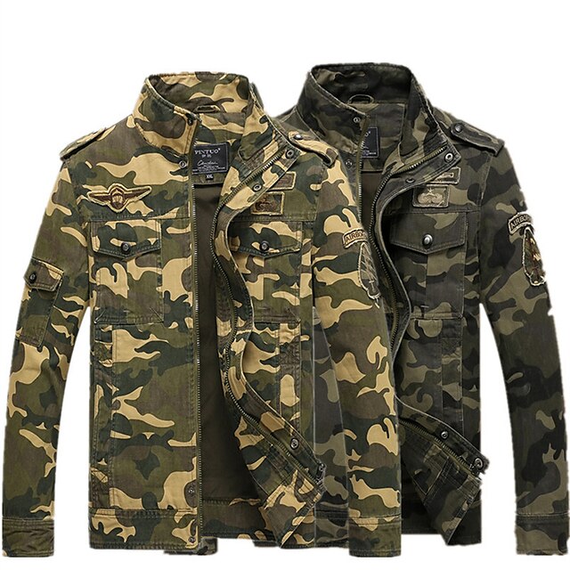 Men's Camouflage Hunting Jacket with Pockets Outdoor Breathable ...