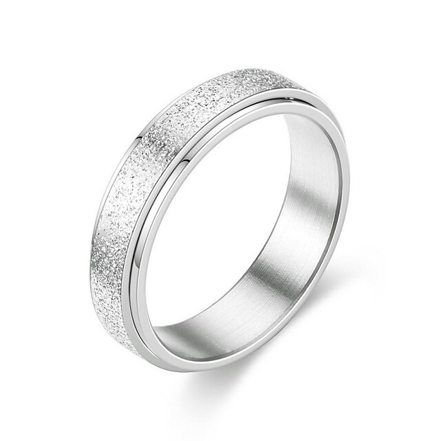  Anello Regalo Classico Oro rosa Nero Argento Acciaio inossidabile Agitarsi Filatore 1 pc
