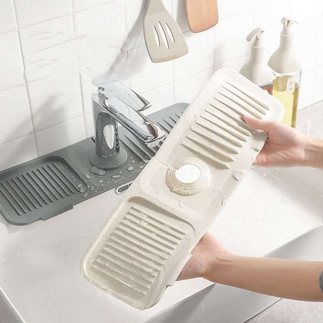  kran avloppsdyna silikon stänksäker köksbänk hushållsvask diskbänk handfat halkfri tvålkudde