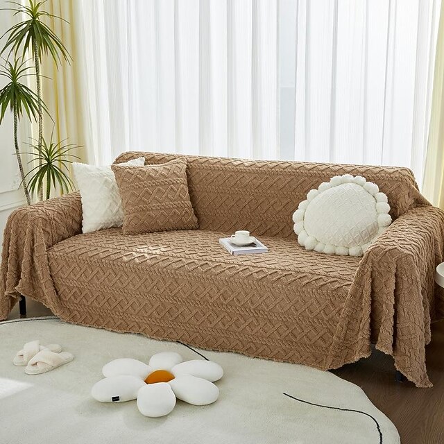 Sofa Cover Sofa Blanket Plush Jacquard Couch Cover Couch Protector Sofa