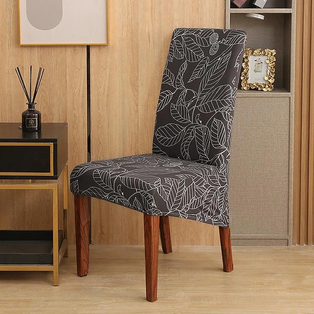 Stretch Printed Dining Room Chair Covers XL/Oversized Removable Washable Soft Spandex High Back Large Chair Slipcover for Kitchen Hotel Table 16