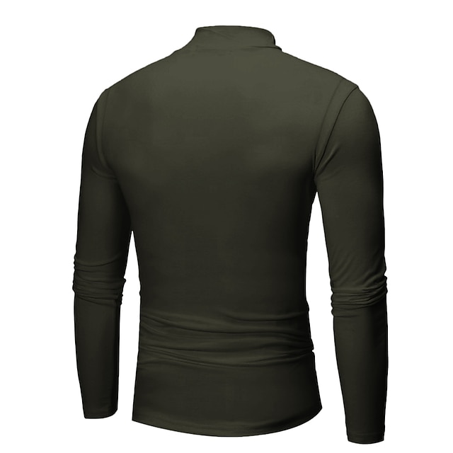 Men's Tee TShirt Outfits Turtleneck shirt Long Sleeve Shirt Holiday