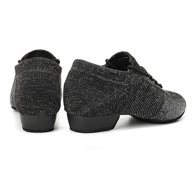 Women's Mesh Lace-up 4.5cm Heel Dance Sneakers Practice Dance Shoes Jazz Dance