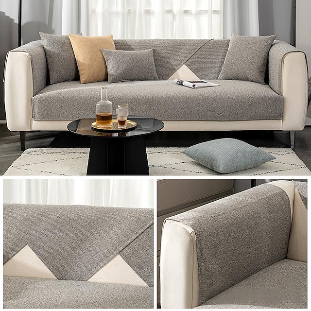  Sofabezug Couch-Schonbezug Schnittsofabezüge Anti-Rutsch-Sofa-Kissenmatte für Hunde Katzen Haustierliebessitz 3-Kissen-Couchbezug (nur 1 Stück / nicht alle Sets)