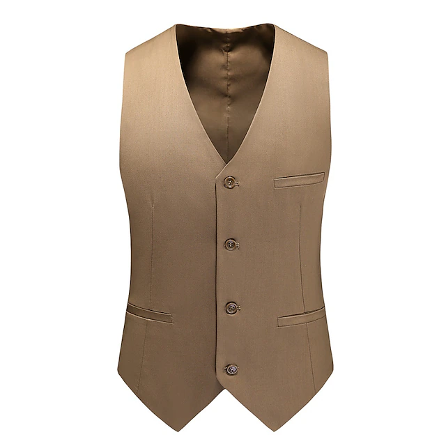 Men's Vest Waistcoat Formal Wedding Work Business Business Formal Style ...