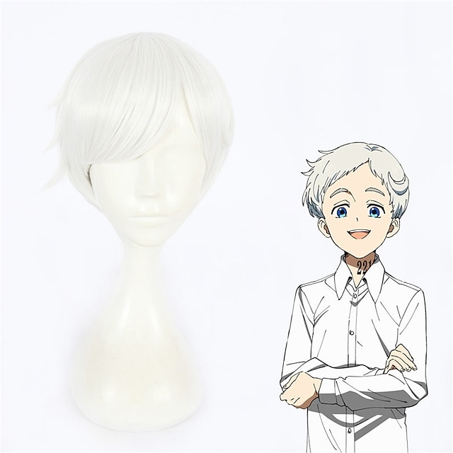  Cosplay Wig - The Promised Neverland Norman  Halloween Cosplay Party Wigs