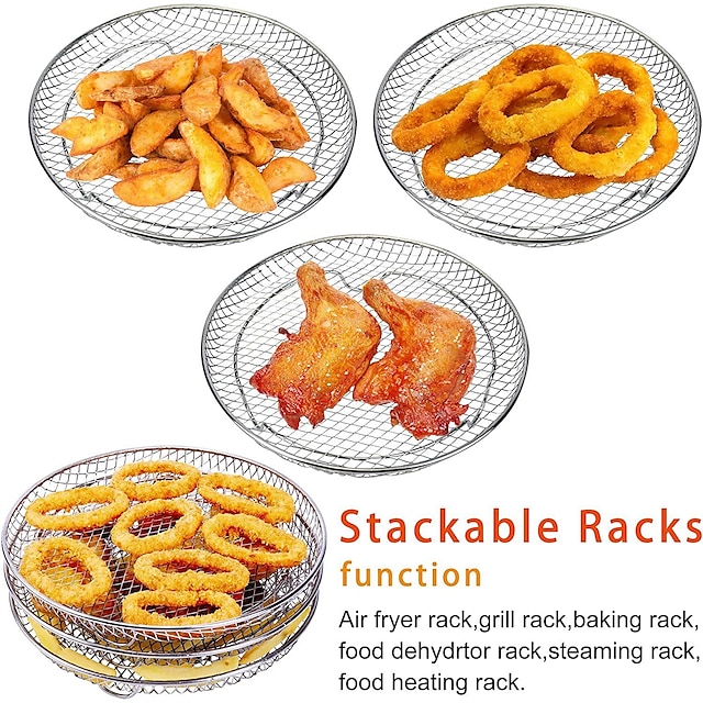 Air Fryer Accessories Air Fryer Three Stackable Racks For Gowise Phillips Usa Cozyna Ninjia