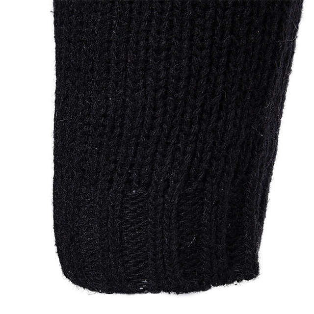 Men's Sweater Cardigan Sweater Sweater Hoodie Ribbed Knit Tunic Knitted ...