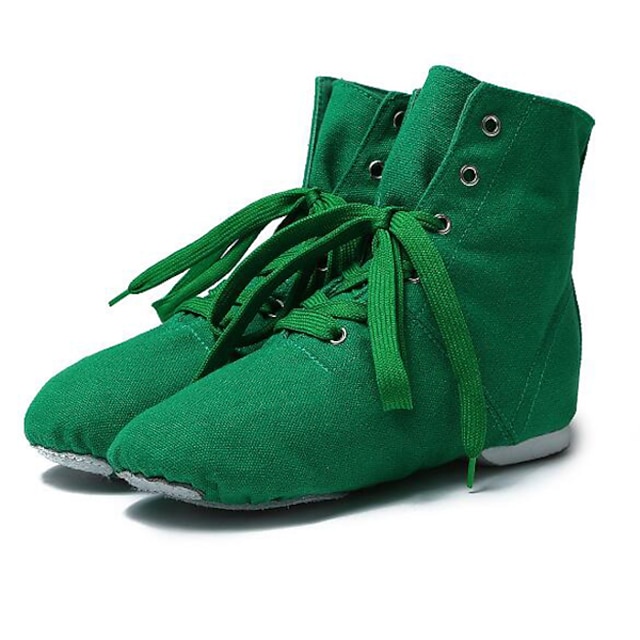 Women's Jazz Dance Shoes Performance Stage Indoor Flat High Top Split