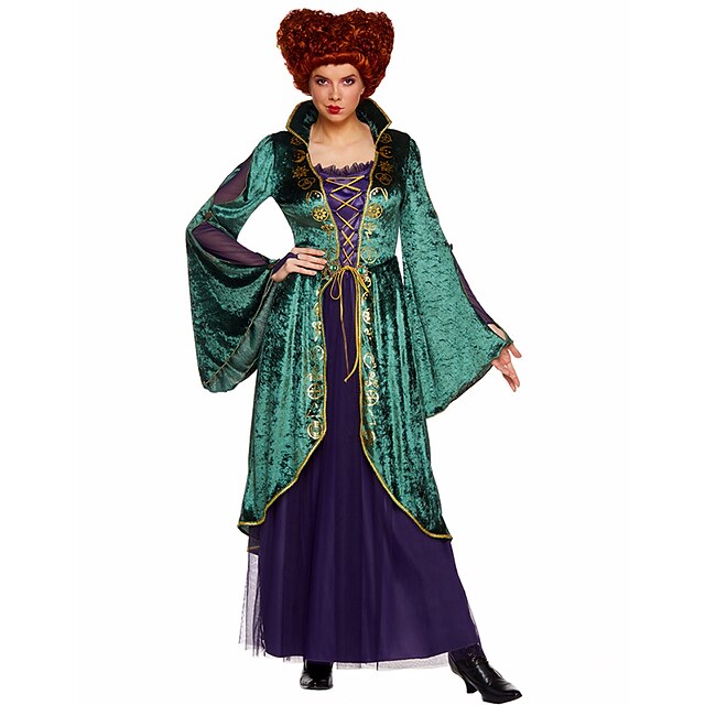 Hocus Pocus Witch Winifred Sanderson Dress Cosplay Costume Women's ...